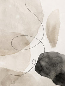 Black Beige Watercolor Abstract