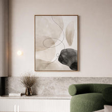 Black Beige Watercolor Abstract
