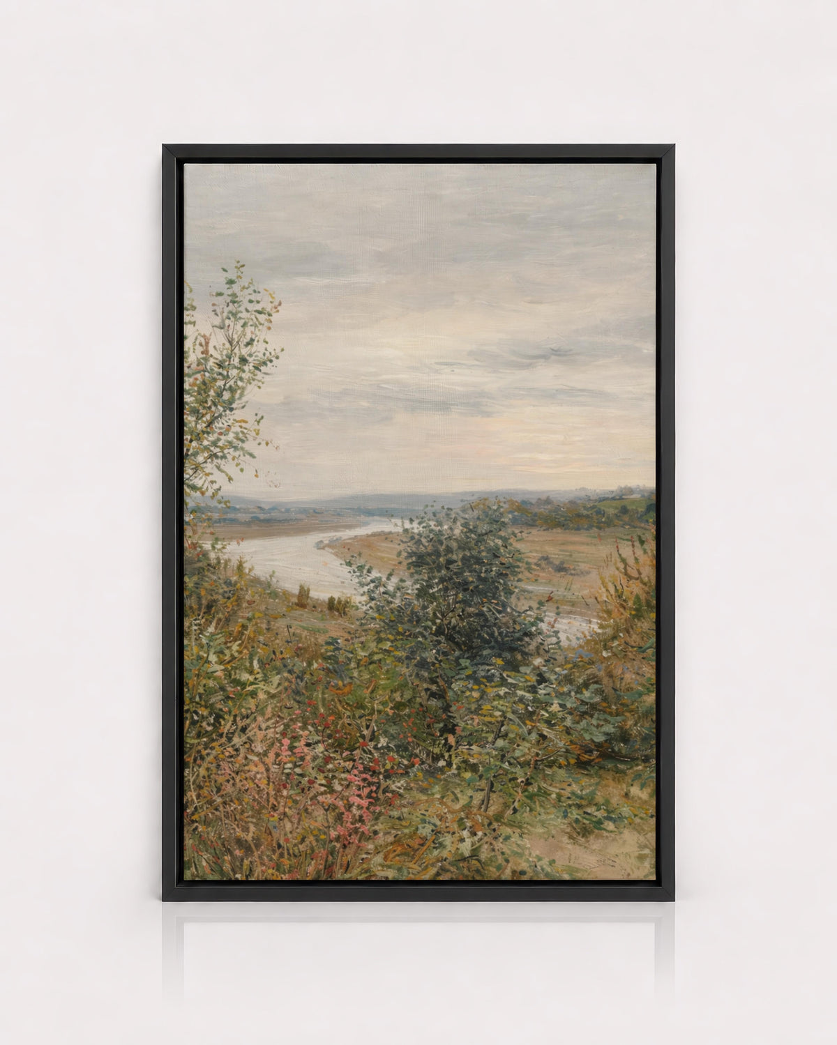Vintage River Landscape Print