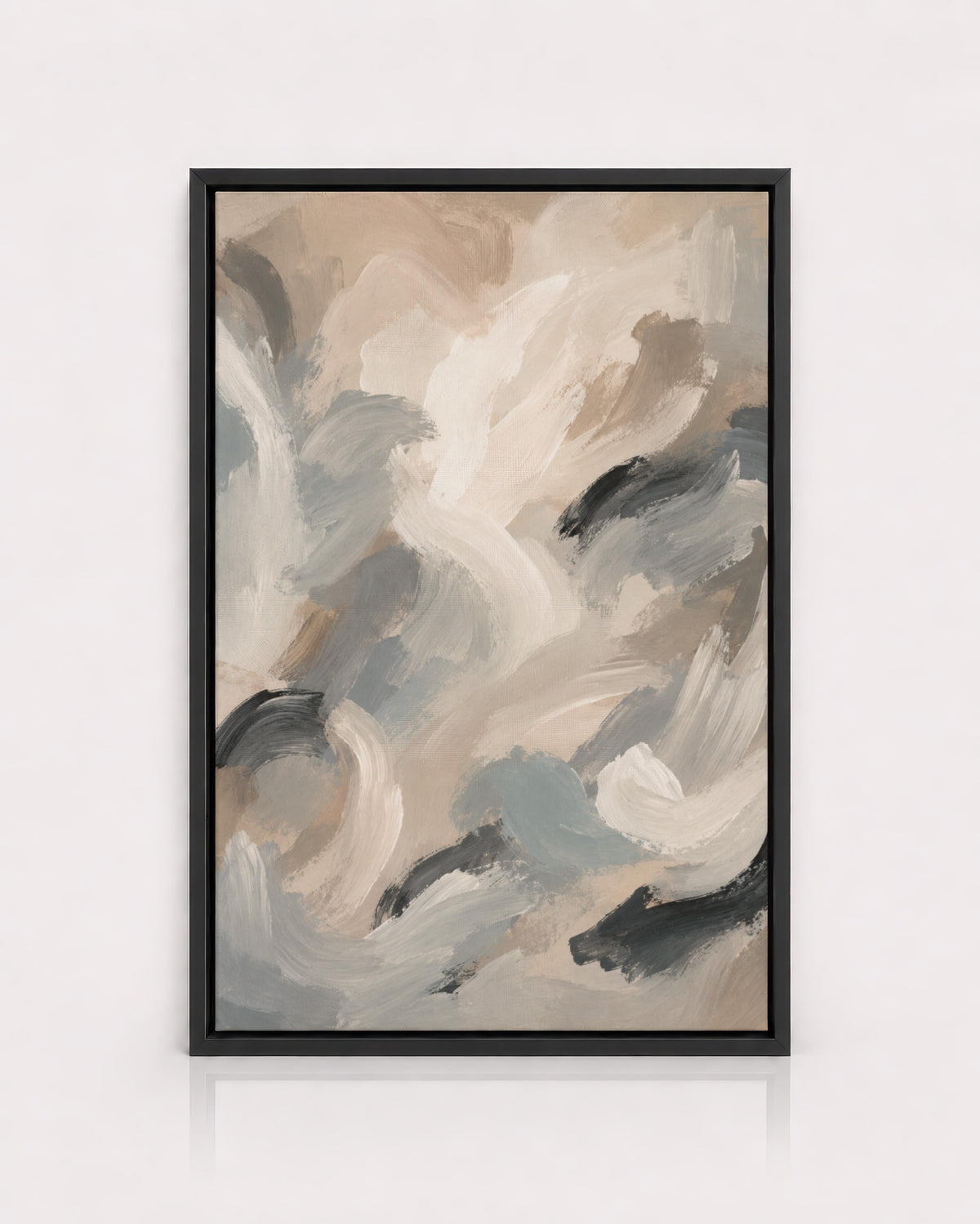 Neutral Gray Abstract Painting