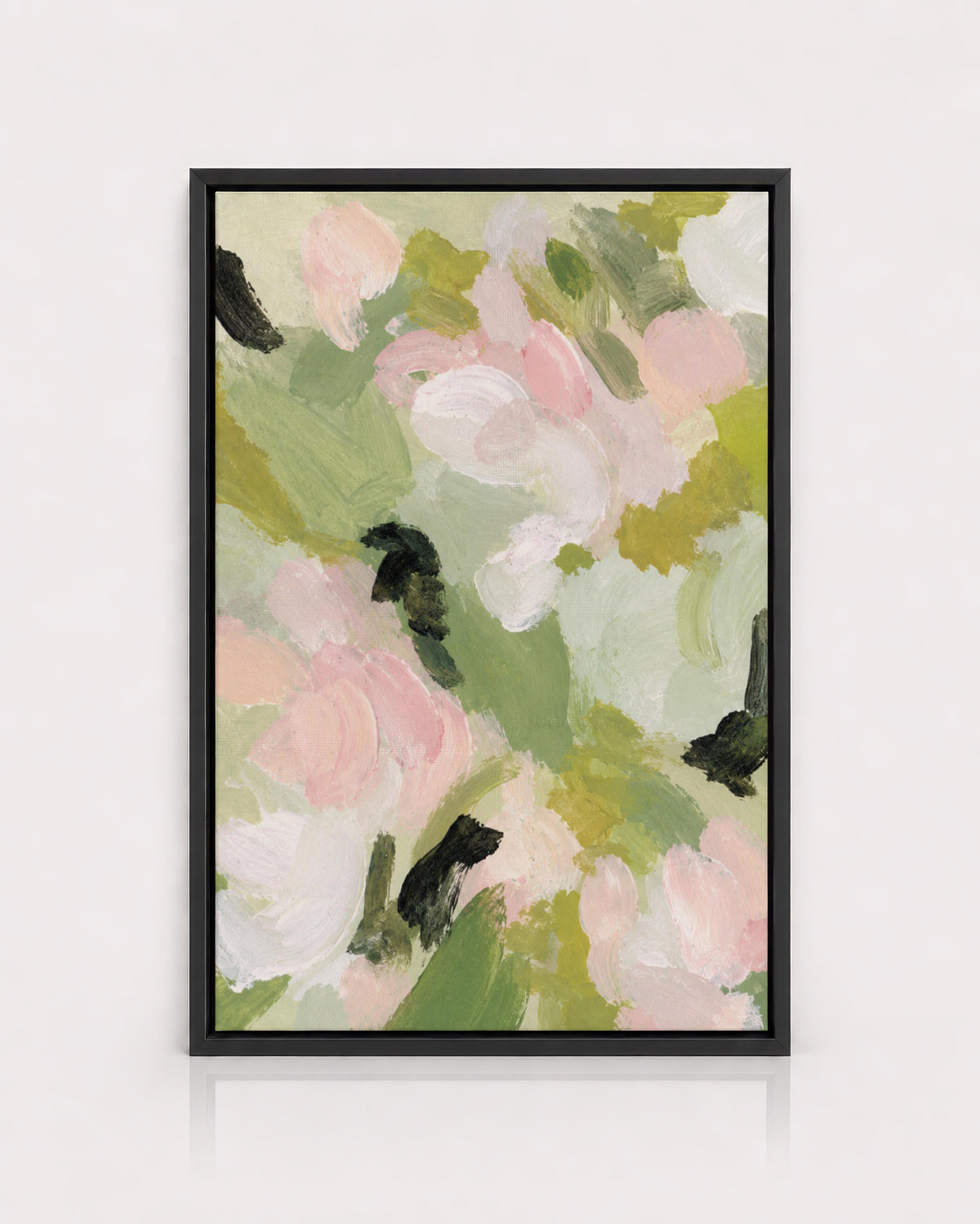 Pink Green Floral Abstract