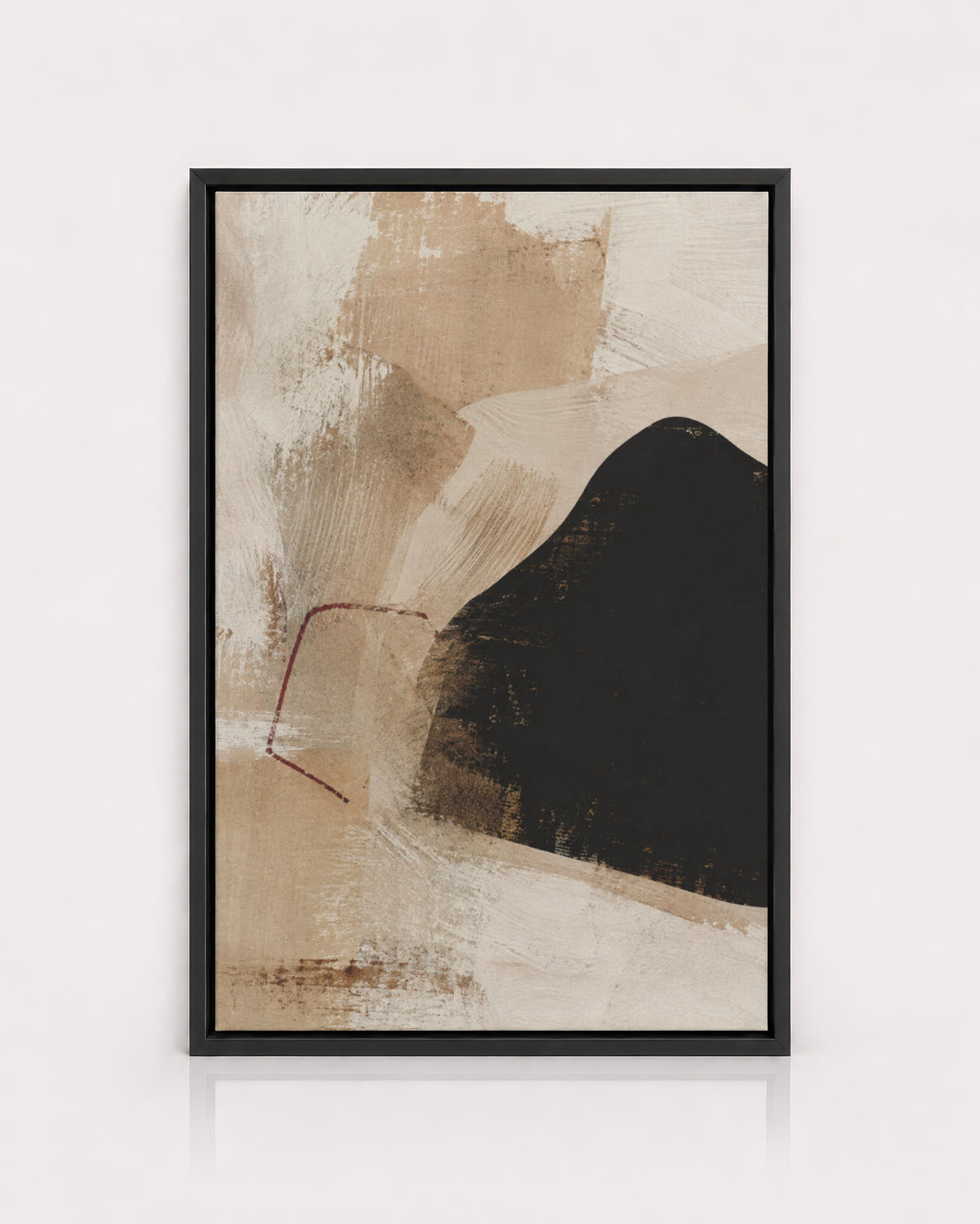 Black Beige Textured Abstract