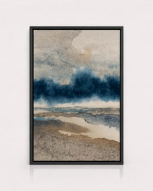 Blue Neutral Watercolor Art
