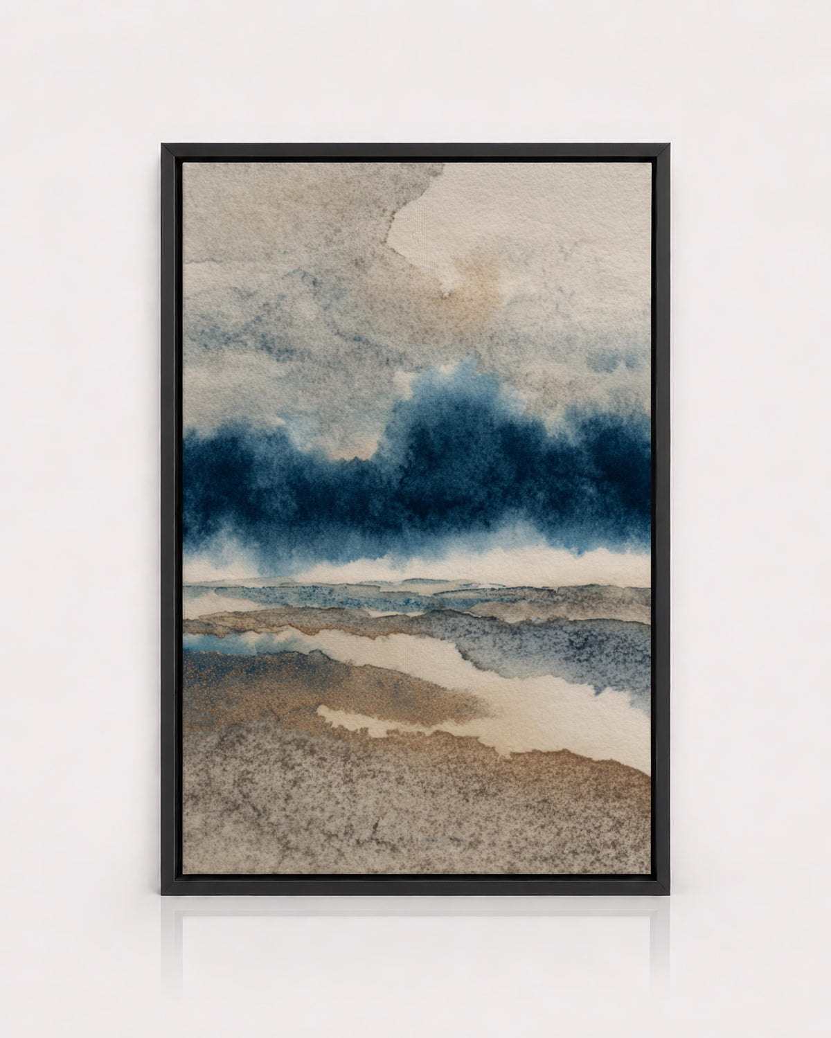 Blue Neutral Watercolor Art