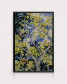 Blue Green Tree Painting