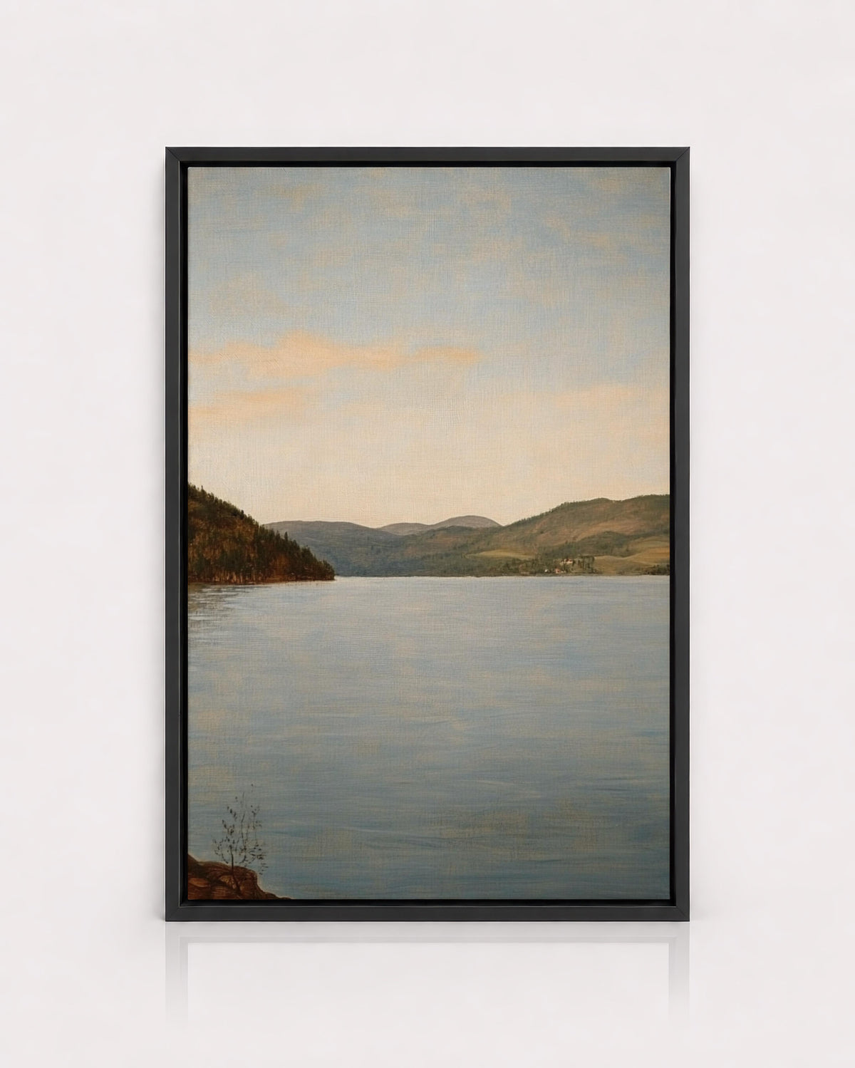 Vintage Lake Landscape Print