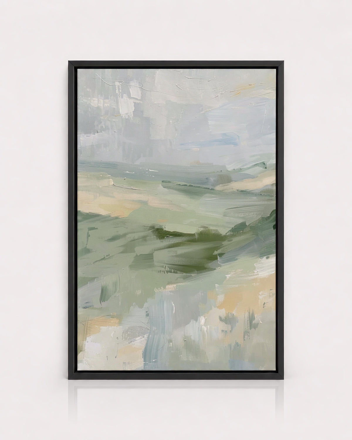 Soft Green Abstract Landscape
