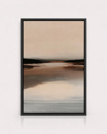 Neutral Brown Abstract Landscape wall art mockup 8
