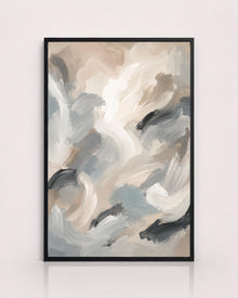 Neutral Gray Abstract Painting
