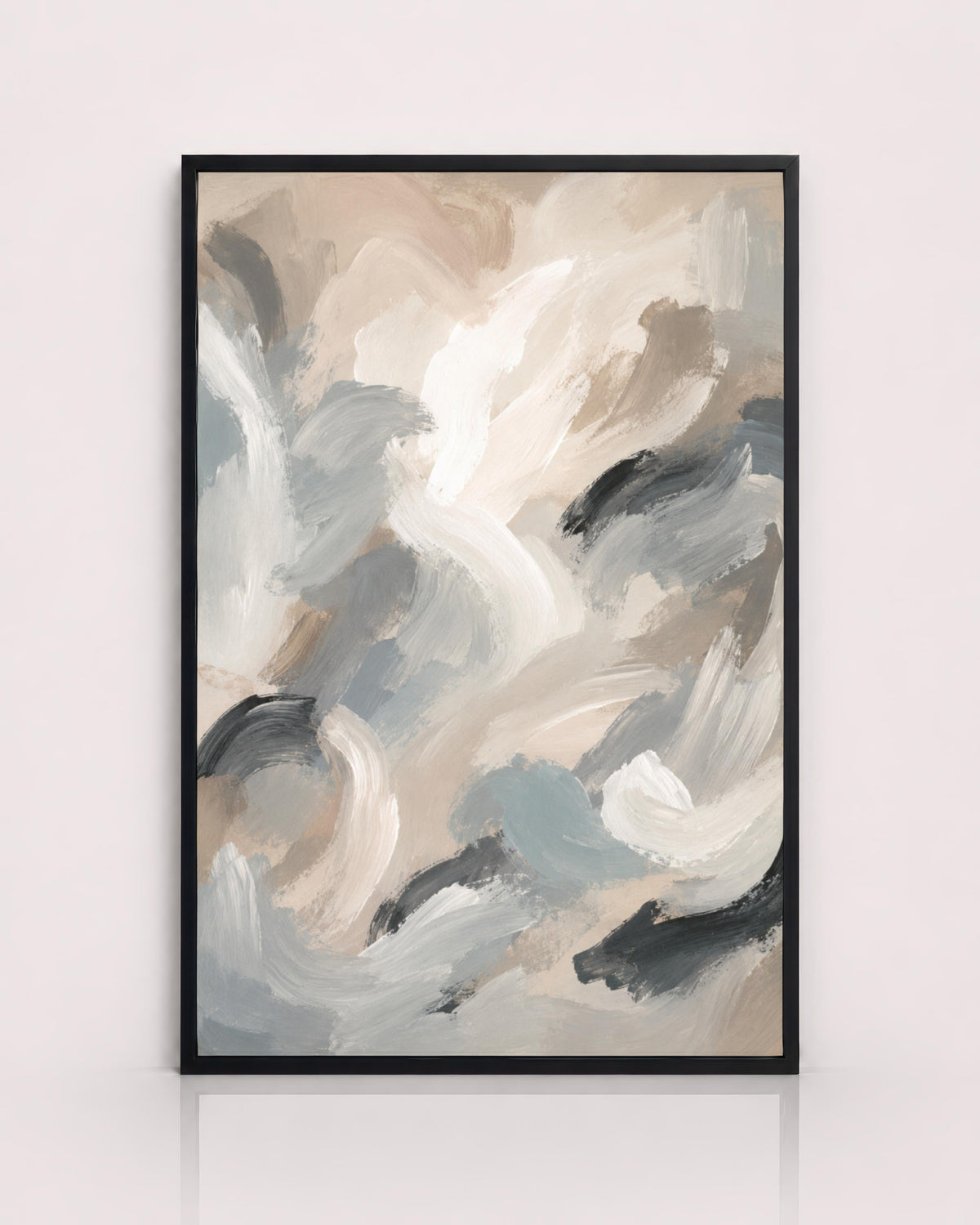 Neutral Gray Abstract Painting