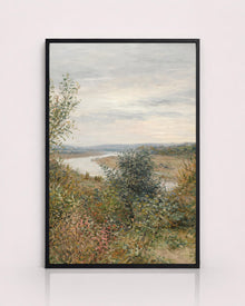 Vintage River Landscape Print