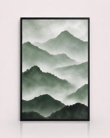 Green Misty Mountain Print