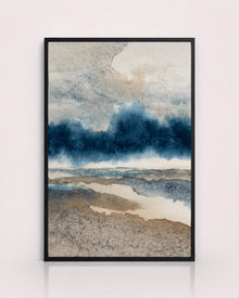 Blue Neutral Watercolor Art