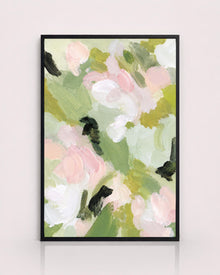 Pink Green Floral Abstract
