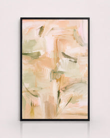 Peach Sage Abstract Print