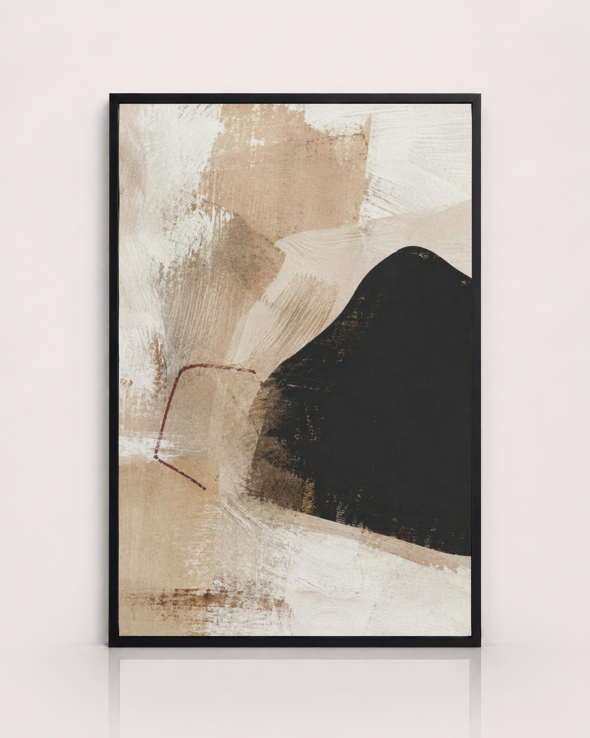 Black Beige Textured Abstract