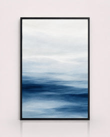 Blue Coastal Watercolor Print