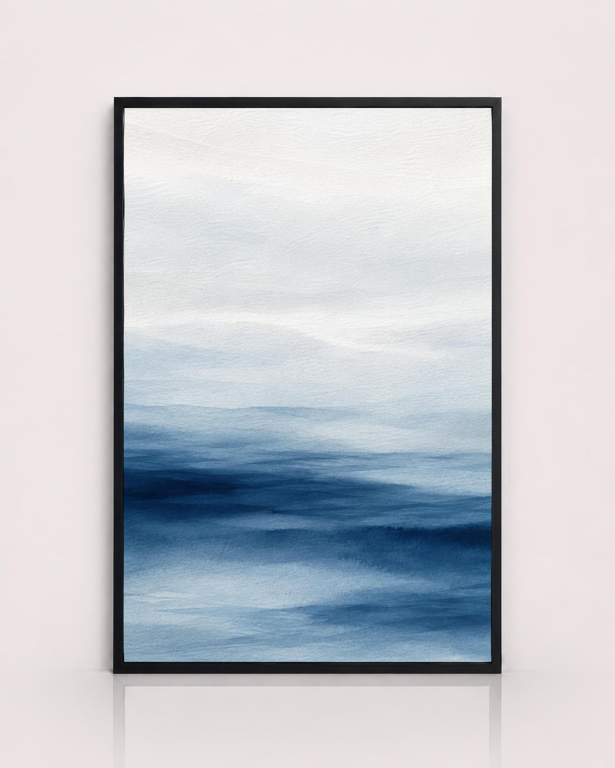 Blue Coastal Watercolor Print