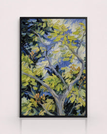 Blue Green Tree Painting