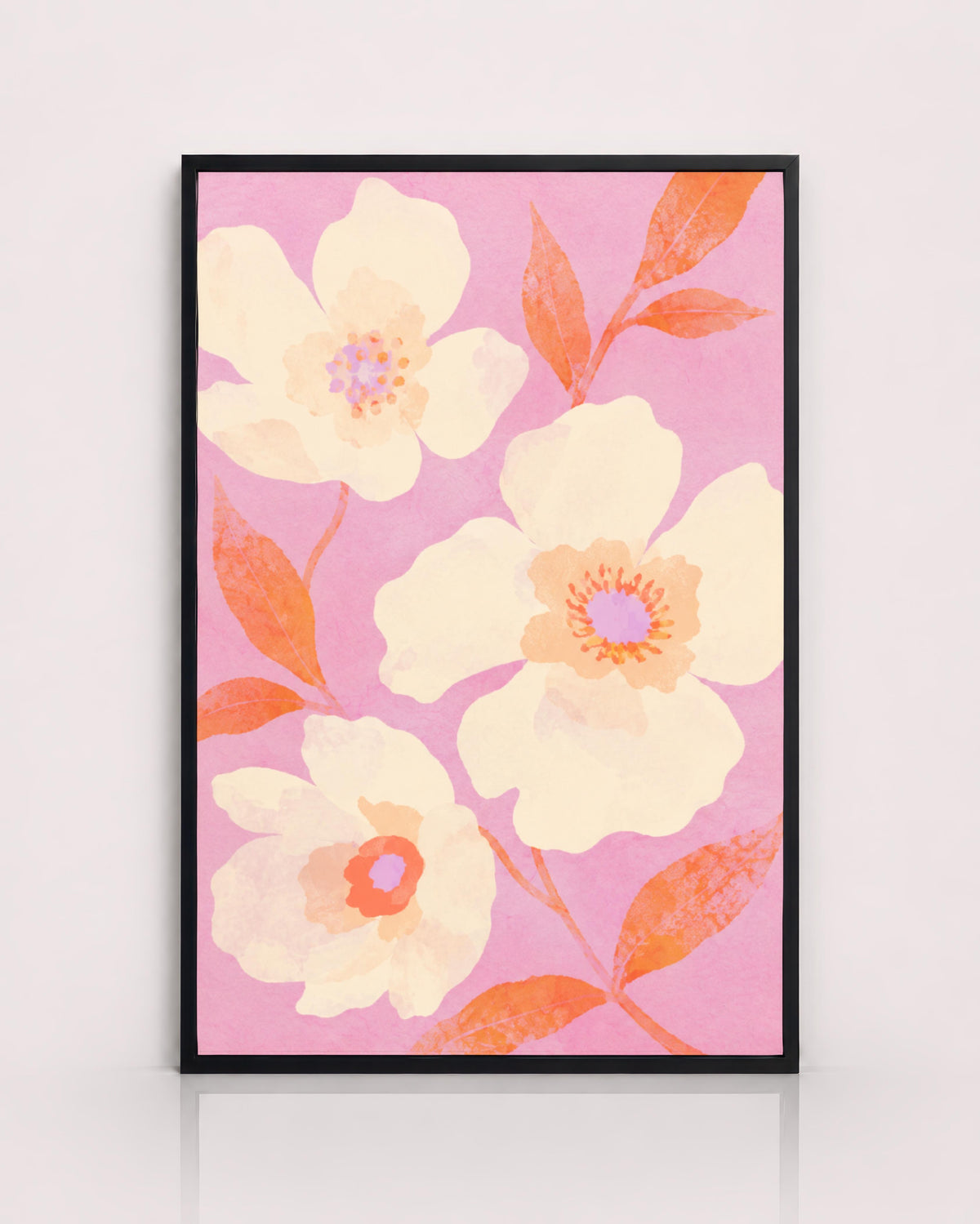 Pink Floral Botanical Print