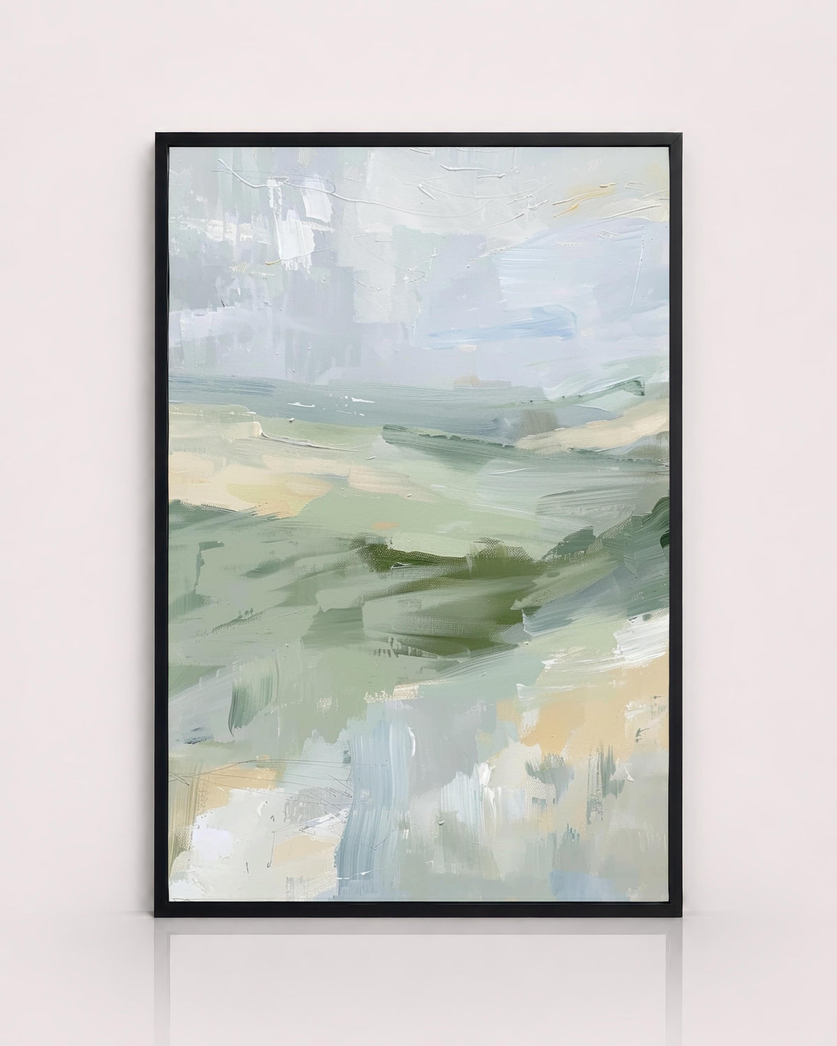 Soft Green Abstract Landscape