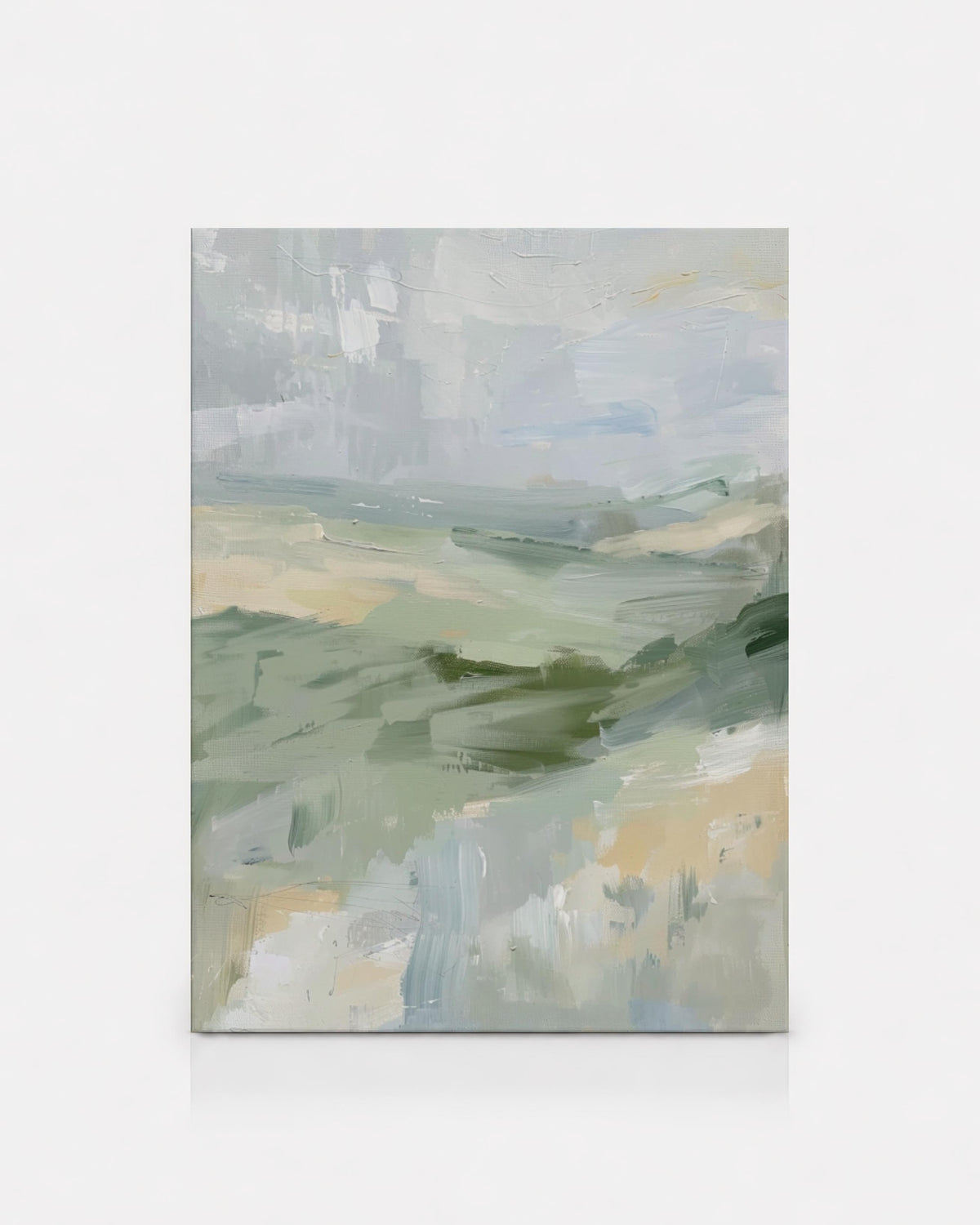 Soft Green Abstract Landscape