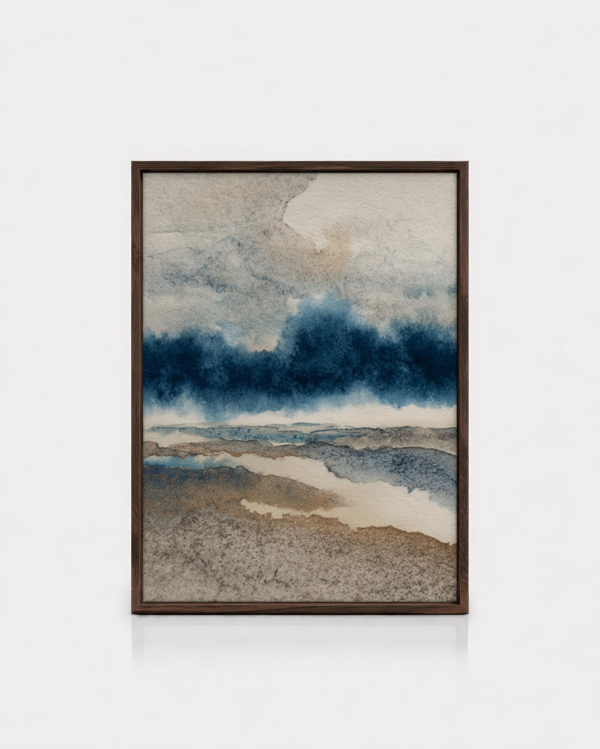 Blue Neutral Watercolor Art