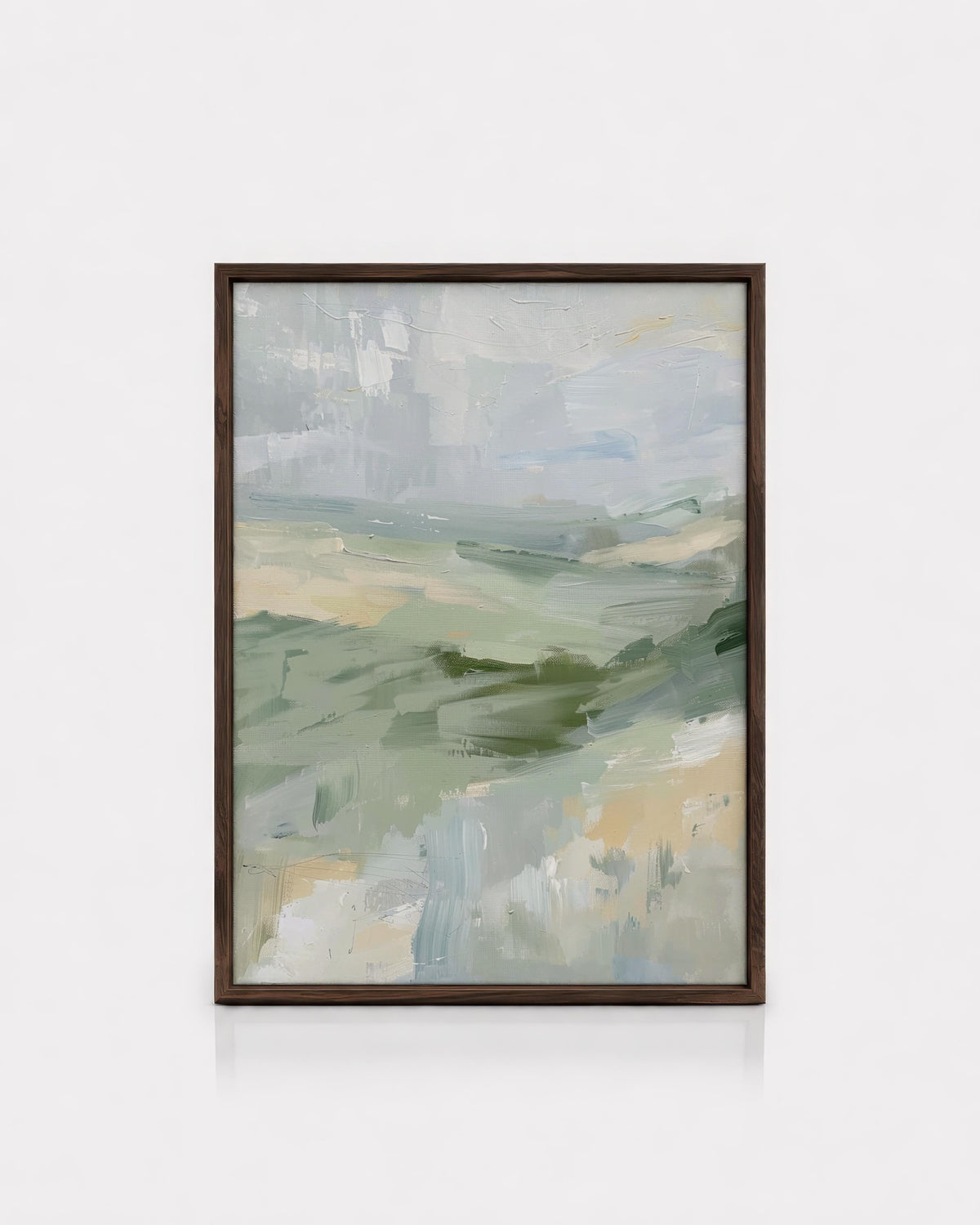 Soft Green Abstract Landscape