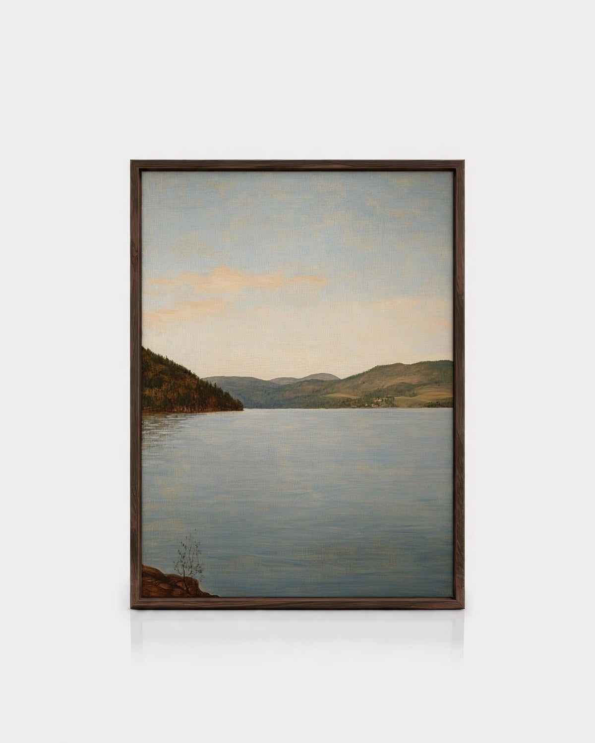 Vintage Lake Landscape Print