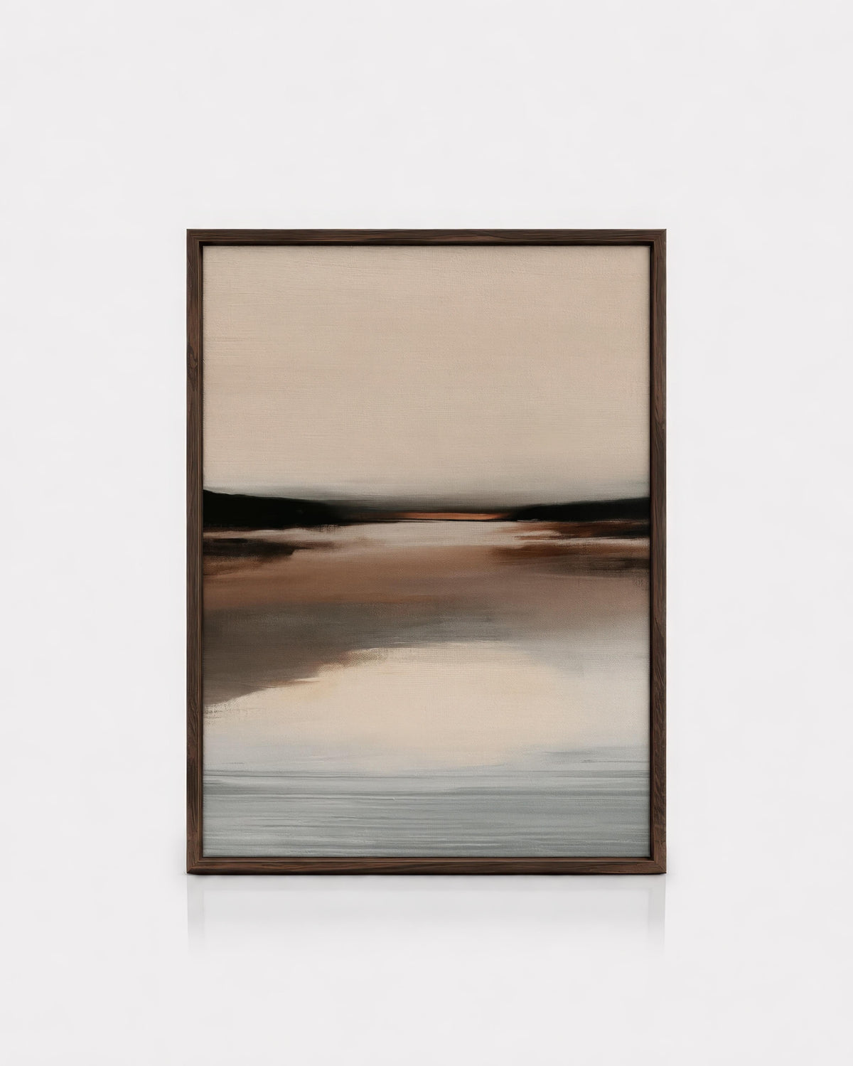 Neutral Brown Abstract Landscape wall art mockup 6