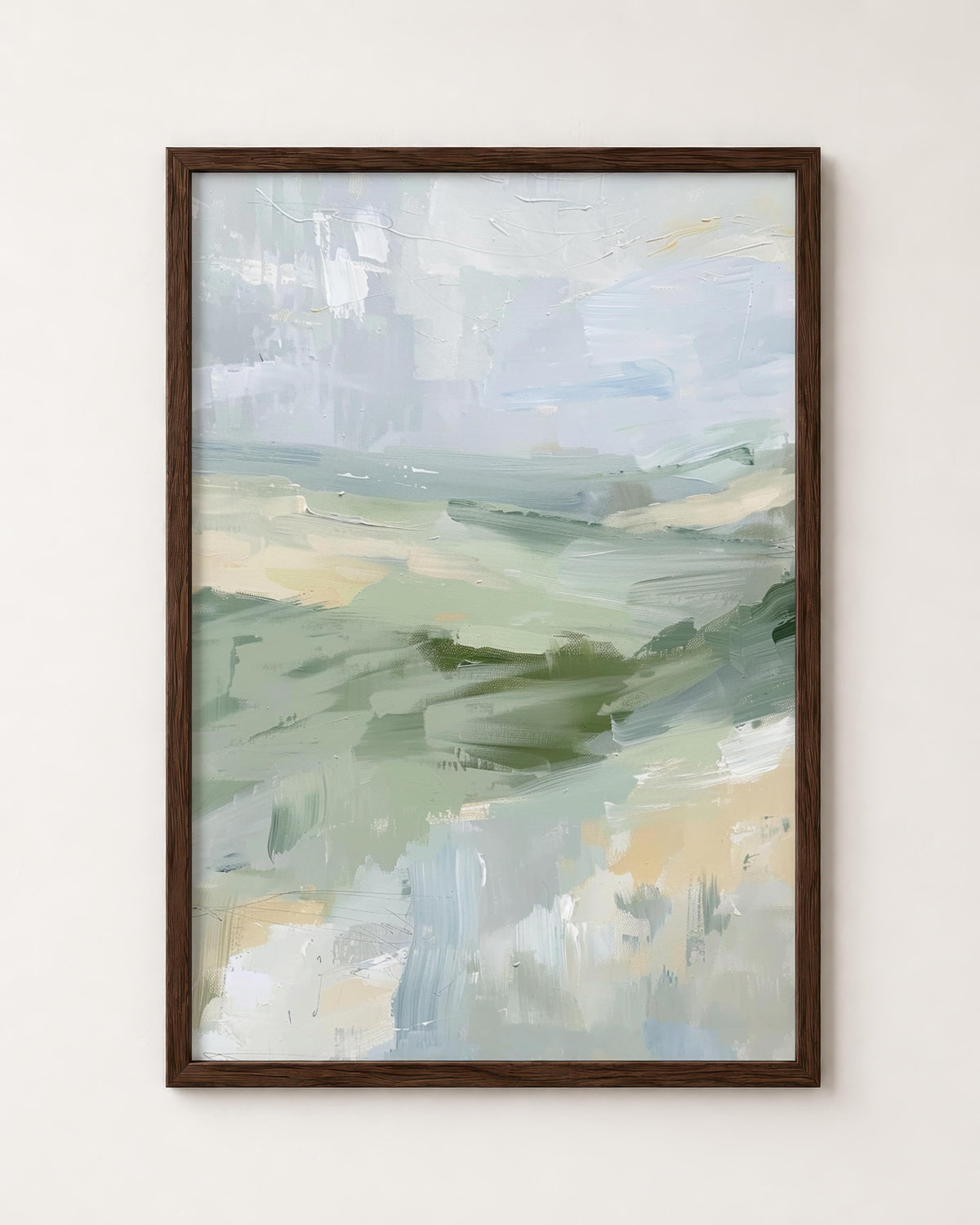 Soft Green Abstract Landscape