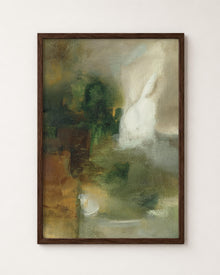 Moody Green Abstract Painting