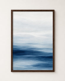 Blue Coastal Watercolor Print