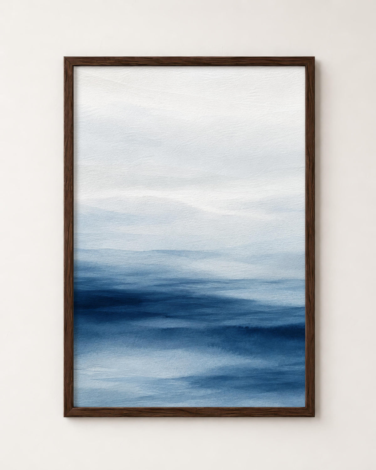 Blue Coastal Watercolor Print