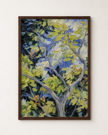 Blue Green Tree Painting