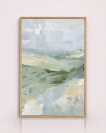 Soft Green Abstract Landscape