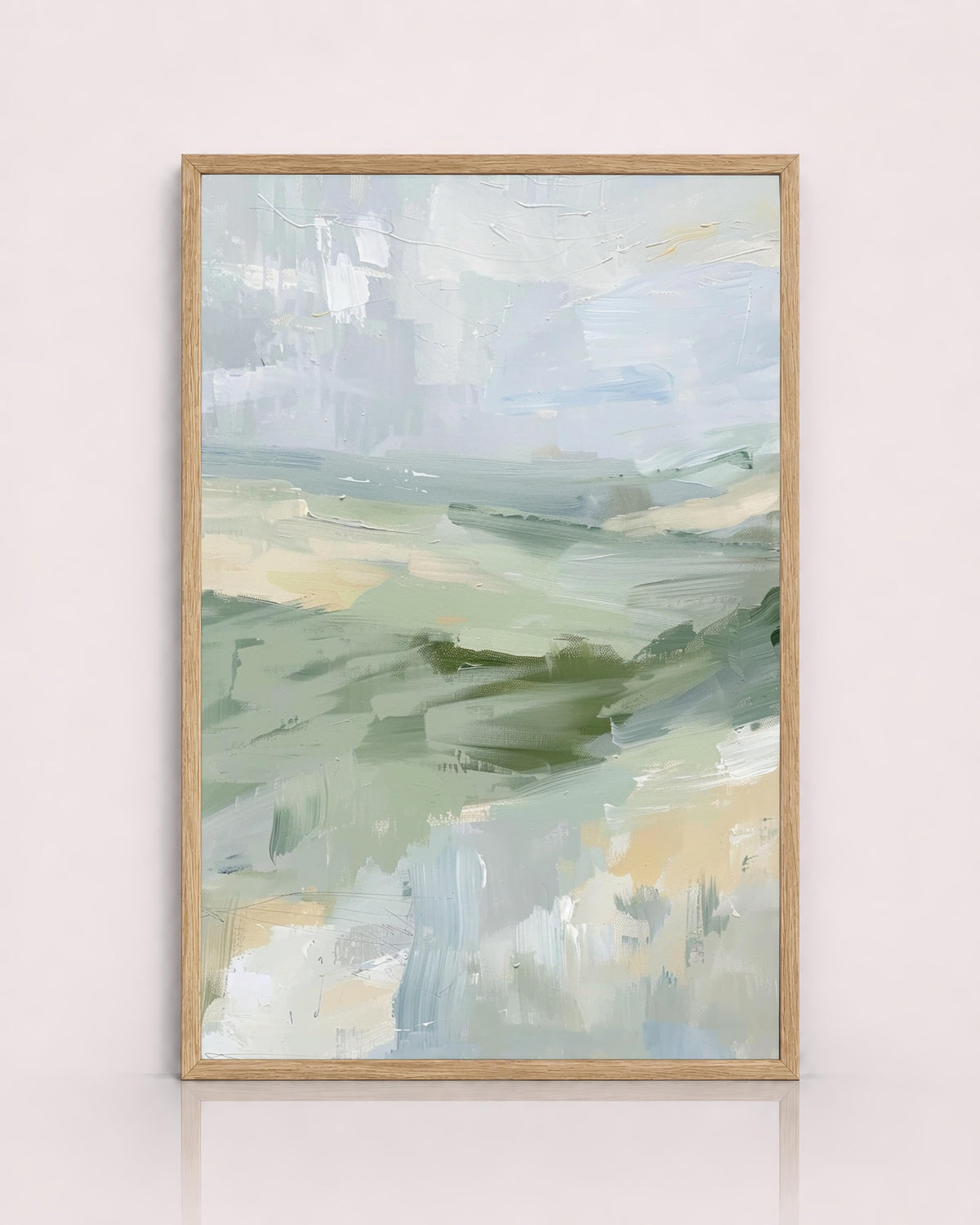 Soft Green Abstract Landscape