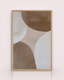 Neutral Brown Geometric Abstract