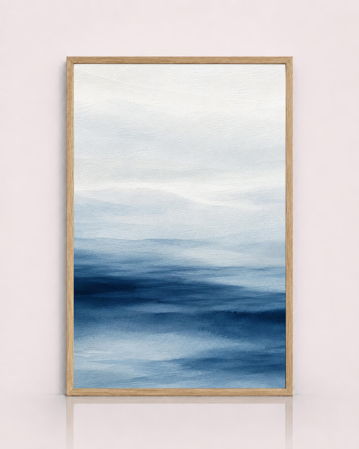Blue Coastal Watercolor Print