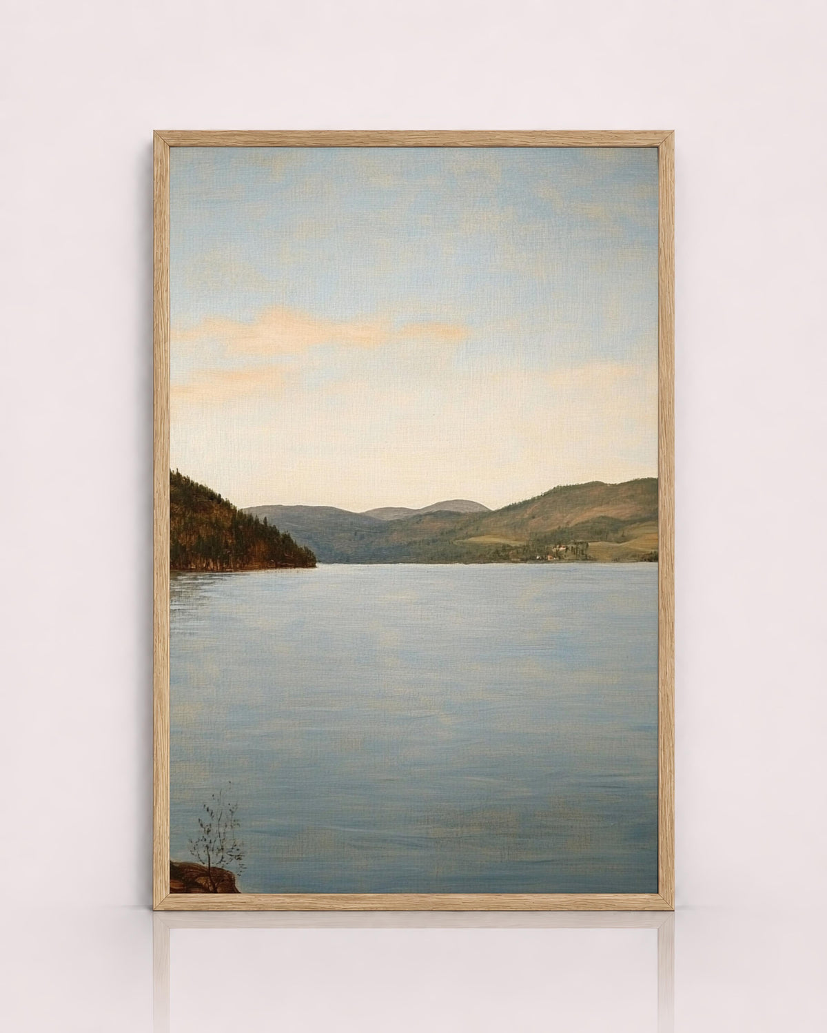 Vintage Lake Landscape Print