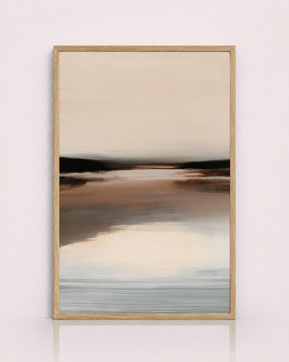 Neutral Brown Abstract Landscape wall art mockup 7
