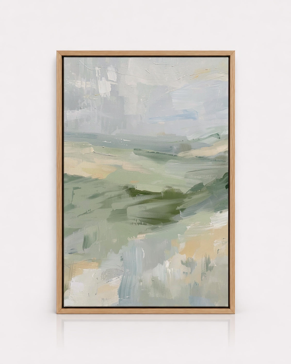 Soft Green Abstract Landscape
