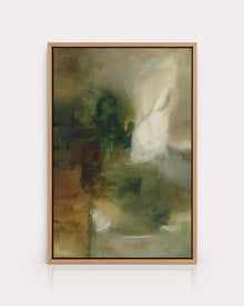 Moody Green Abstract Painting