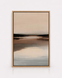 Neutral Brown Abstract Landscape wall art mockup 13