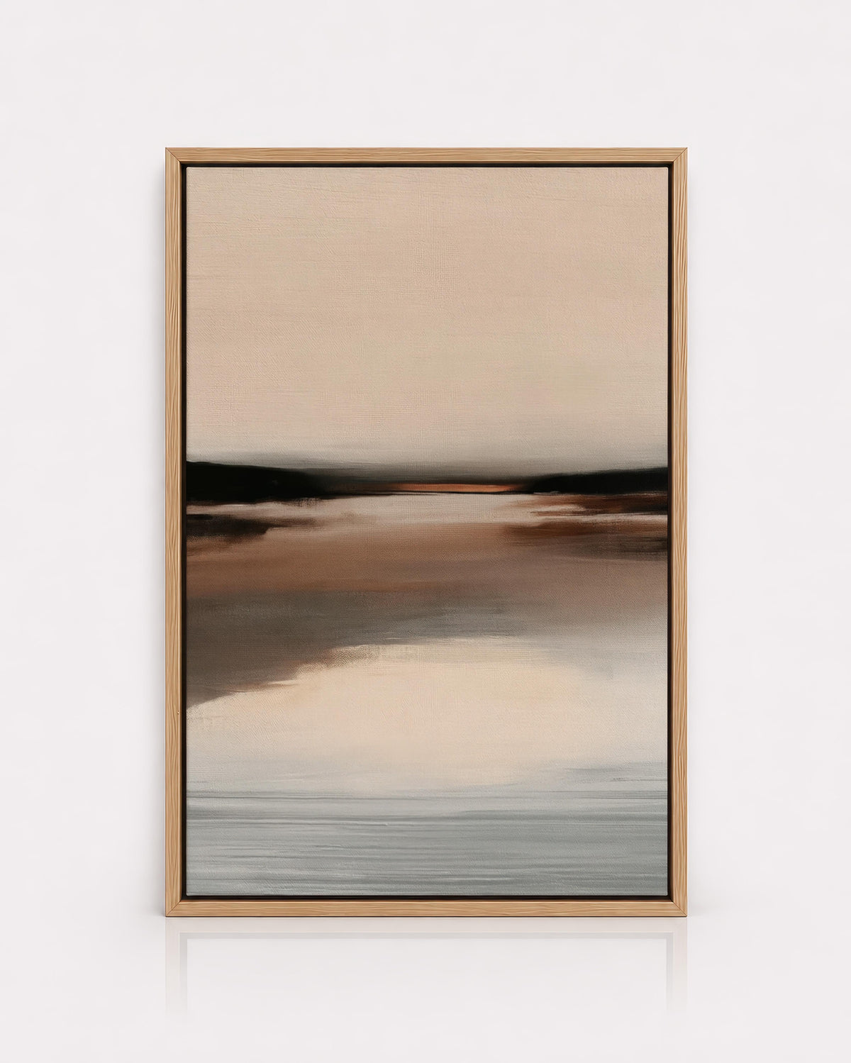 Neutral Brown Abstract Landscape wall art mockup 13