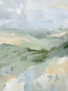 Soft Green Abstract Landscape