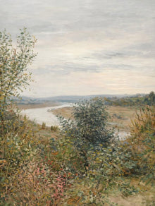 Vintage River Landscape Print