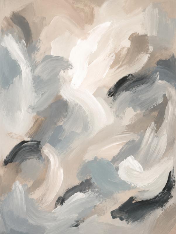 Neutral Gray Abstract Painting