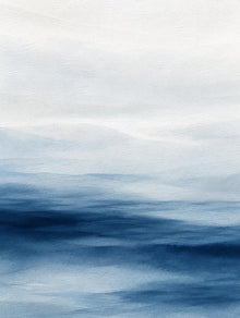 Blue Coastal Watercolor Print