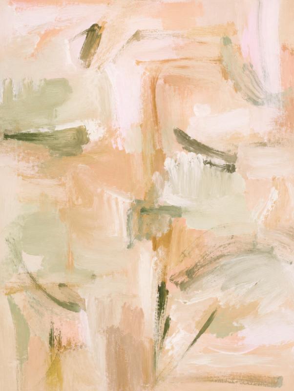 Peach Sage Abstract Print
